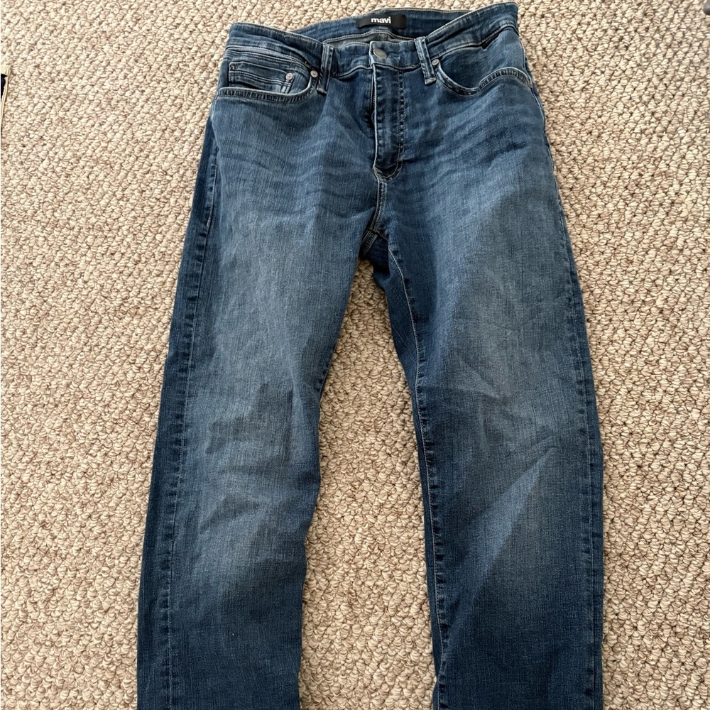 Mavi Dark Blue Straight Leg Jeans